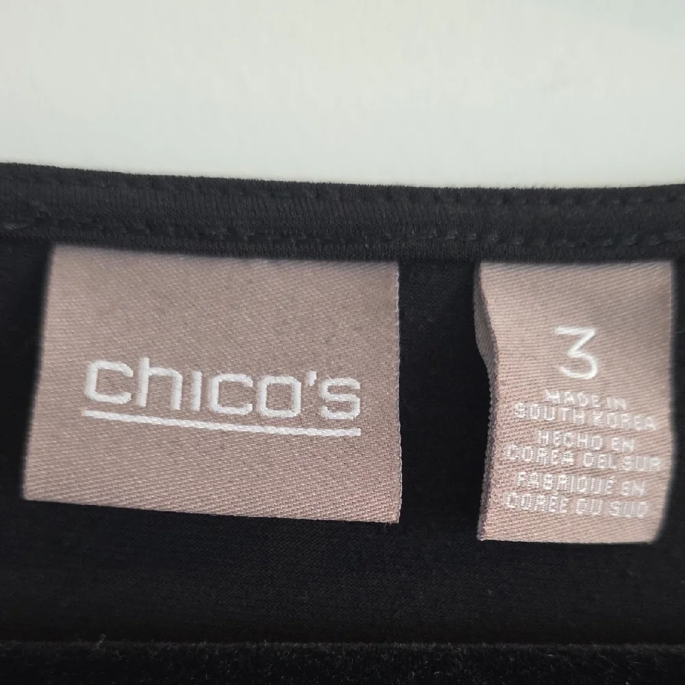 Chico's Black Blouse with Side Tie - Picture 2 of 2